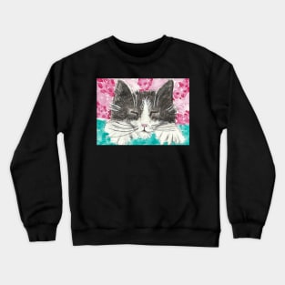 Cute  kitten cat face Crewneck Sweatshirt